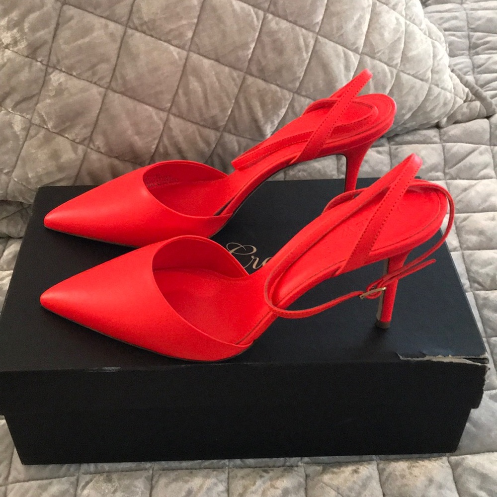 J Crew Neon Flame Pump Size 8